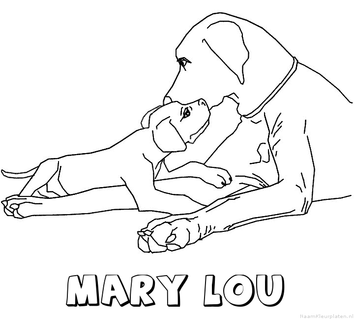 Mary lou hond puppy kleurplaat